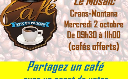 Café avec un policier au Mosaic