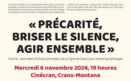 Précarité, briser le silence, agir ensemble